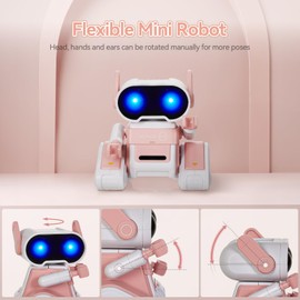 Warmiehomy Robot Toy for Girls Boys Kids Intelligent Toy Robots Remote Control Toy with LED Eyes, Flexible Head & Arms, Dance Moves and Music Children's toys for 5 6 7 8-12 year old Birthday Gift Pink