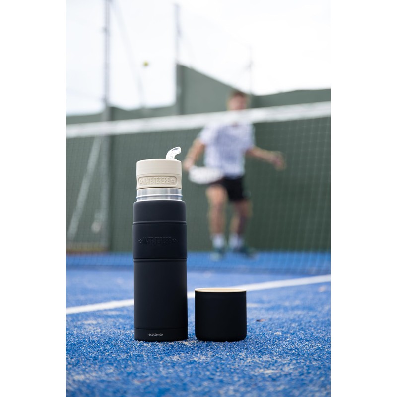 Ecottento Matte Self-Priming Thermos Flask 750 ml, 24 Hours Hot