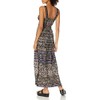 Angie Women's Blue Printed Maxi Dress, Large