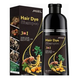 Shampoo Con Tinte Cubre Canas Natural 500 Ml. Color Negro