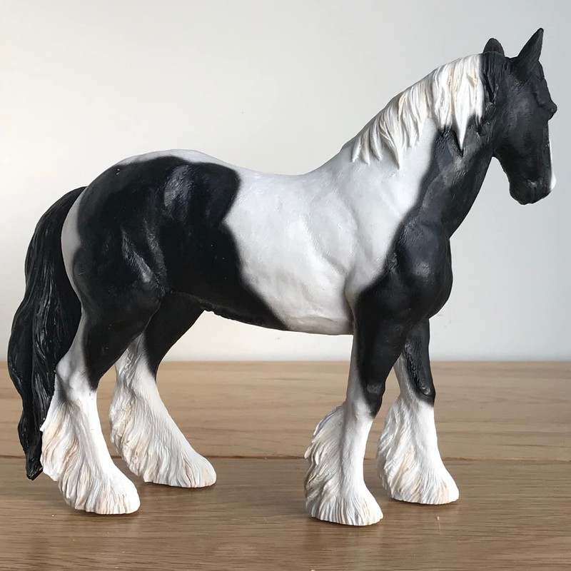 Lesser and Pavey 17cm Cob Horse Figurine, Black/White