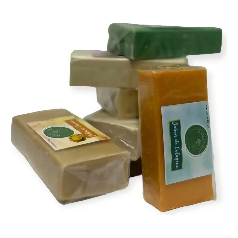 Pack x3 Jabón Artesanal HARAVERI 100g Baba Caracol Papaya Caléndula