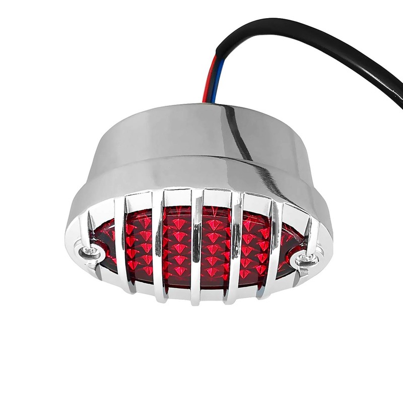 FATECIM Motorcycle Custom Oval-shaped LED Tail Light Cat Eye Rear
