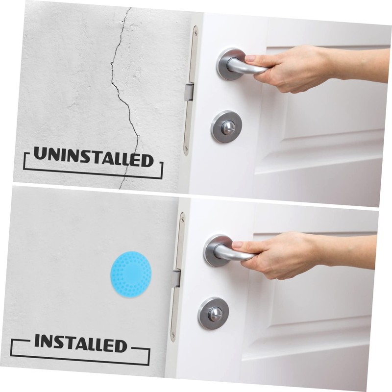 TEHAUX 3sets Door Knob Stopper Wall Protector Pad Easy Stick