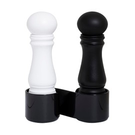 CrushGrind New York Mini Salt- and Pepper Grinder set with holder, suitied for picnics, camping, travel size