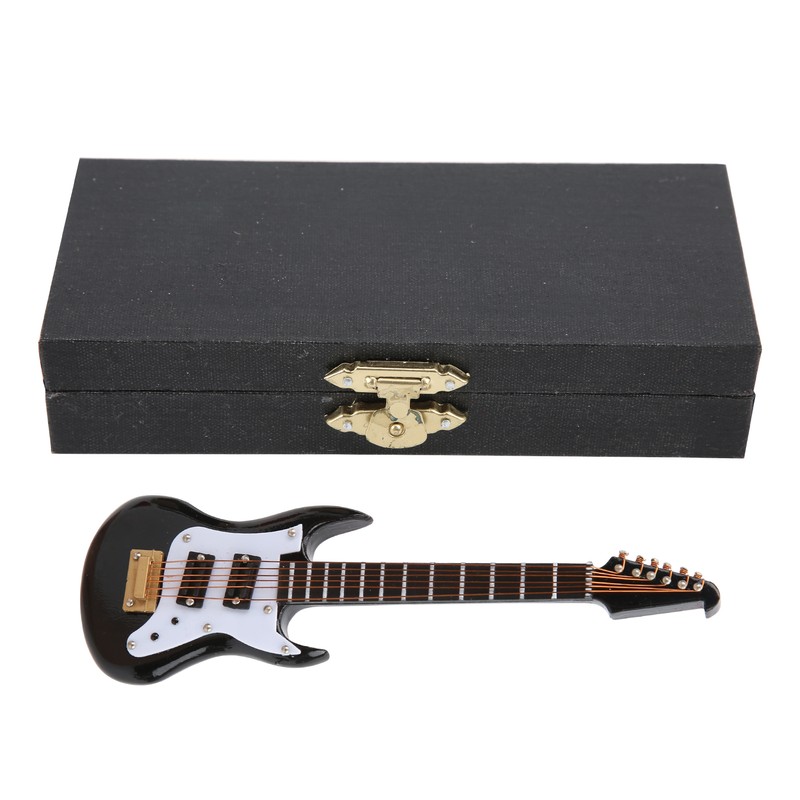 Guitar Model Plastic Material Mini Musical Instrument Desktop Ornament with
