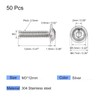 sourcing map Flanged Button Head Socket Cap Screws, M3*12mm Hex
