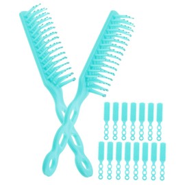 Baluue 15pcs Abs Material Massage Comb Paddle Brush for Women Men Wet Dry Hair Scalp Care