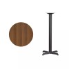 Belnick 24" Round Walnut Laminate Table Top With Base -