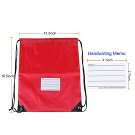 Bolsas con cordón, mochila de cuerda a granel, bolsa deportiva para gimnasio, Rojo -, Classic