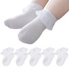 6 pares de bebé niñas volantes encaje adornos calcetines princesa