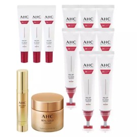 AHC 아이크림 시즌14 풀 리프트 T괄사 리프팅 40ml 8개+12ml 3개+리얼골드2종 AHC Eye Cream Season 14 Full Lift T Gua Sha Lifting 40ml 8pcs + 12ml 3pcs + Real Gold 2 Types [Single item]