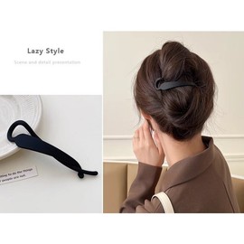 GF Twist Slim Banana Hair Half-Up Claw Clips (6 Types) / GF 꼬임 슬림 바나나 헤어 반머리 올림 집게핀 6종