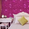 VEELIKE Sparkle Hot Pink Chunky Glitter Peel and Stick Wallpaper