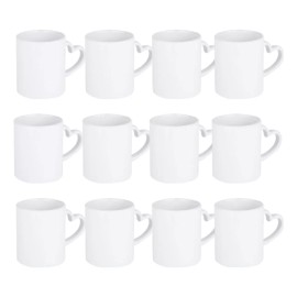 12 Pz Taza Blanca Asa Corazon 11oz Color Make Sublimar