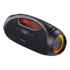 Bocina Aiwa Boombox AWS244BT AWS244BT portátil con bluetooth waterproof negra