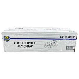 Sunset Food Service Plastic Film Wrap - 18" x 2000' - Includes Safety Blade