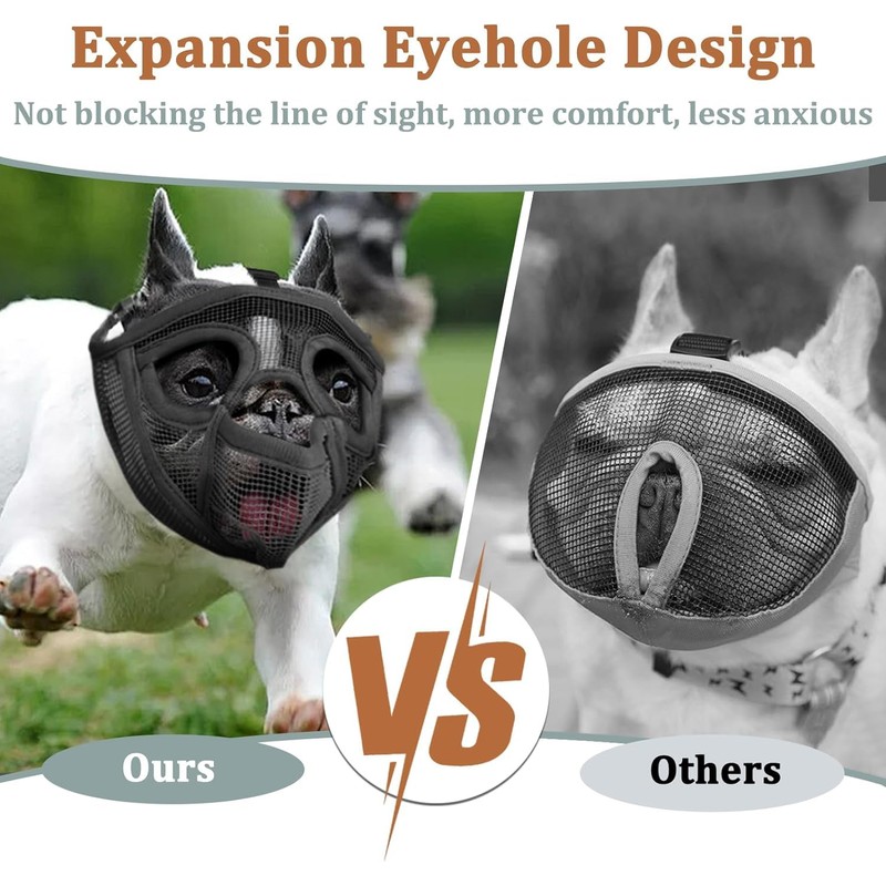 Mayerzon Short Snout Dog Muzzle for French Bulldog with Full