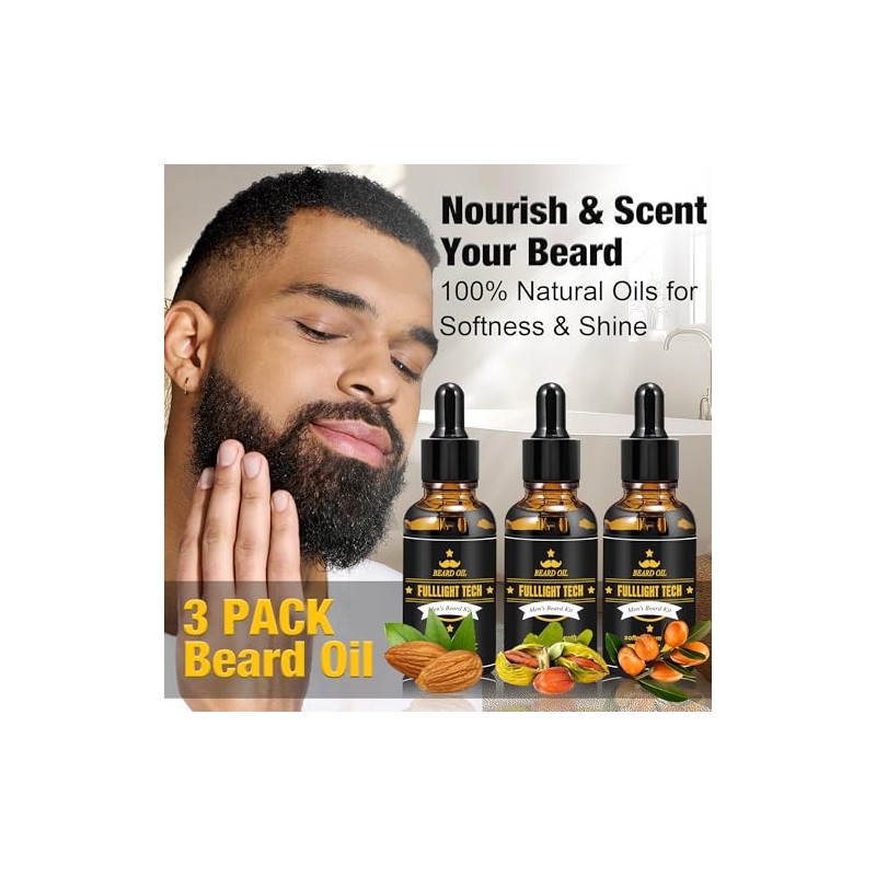 FullLight Tech Kit para Barba 60ml y 3x20ml Aceite -