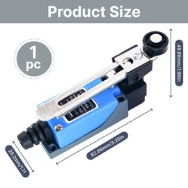 2PCS Endschalter Me-8108 Rollenschwenkhebel 1nc-1no Wasserdichter Endschalter 250v, Rollenhebelarm-Endschalter Für Elektrische Steuerungen in Mechanik, Automatisierung Und Industrie