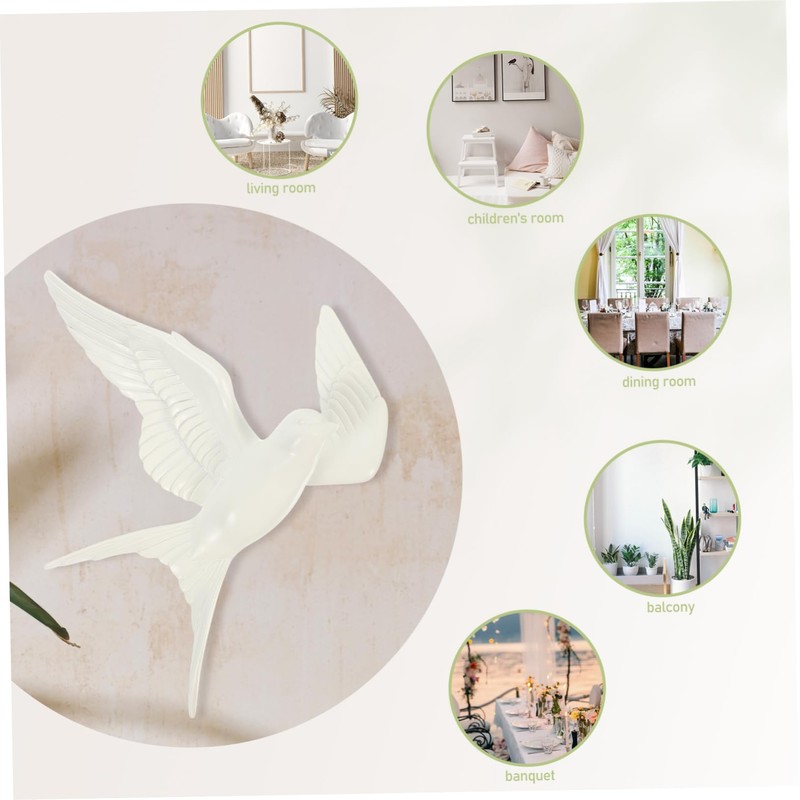 Gatuida 3d Bird Model Wall Decor Bird Statue Wall Hanging