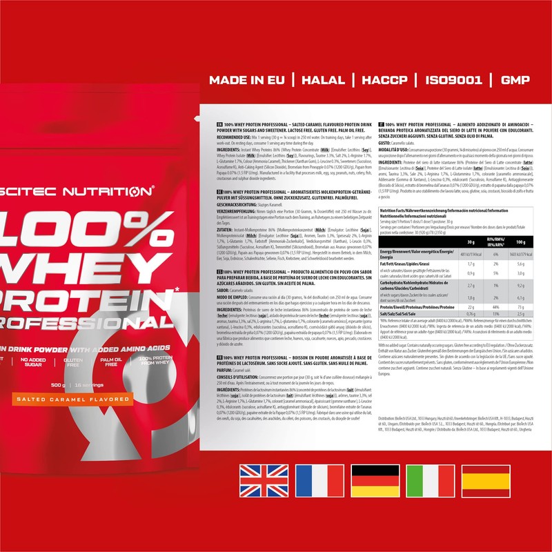 Scitec Nutrition 100% Whey Protein Professional with Extra Additional Amino