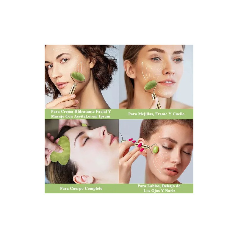 Jade Rodillo Facial Masaje Antivejecimiento Traje