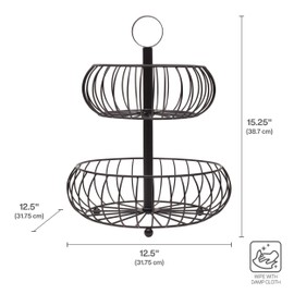 Gourmet Basics by Mikasa Monroes 2 Tier Fruit Storage Basket
