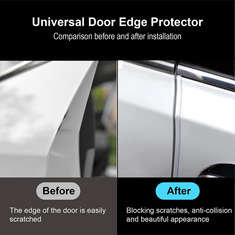 Car Door Edge Guards, 16FT Clear Universal Multifunction Car Door
