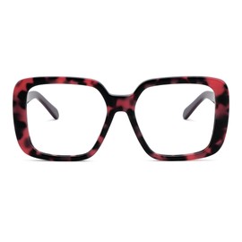 Zeelool Oversized Square Glasses for Women Men with Non-prescription Clear Lens JGA962156-03 Tortoise