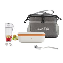 Go Box Heating Lunch Box with Ceramic Interior, Electric Food Warmer for Work, Car & Travel