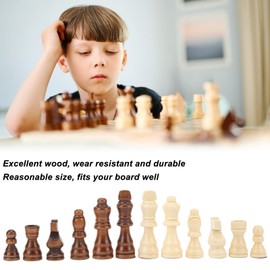 International Chess Pieces, 32 Pieces, Two-Tone Wooden Chess Pieces, Children's Entertainment Toy