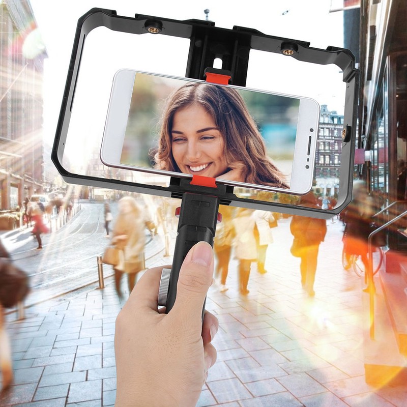 Universal Mobile Phone Handheld Cage Phone Stabilizer Live Shooting Follow