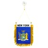 State of New York Mini Flag 4"x6" Window Banner w/suction