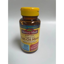 Nature Made Fish Oil Minis 1400mg Softgels 60ct exp 02/2007
