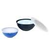 BoxedHome BPA Free Plastic Round Mixing Bowl with Lids, 12