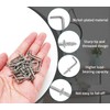 Biaungdo 100 Pack 1/2" L Shaped Hooks, Silver Mini Self