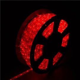 Leisurelife Waterproof LED Rope Lights Outdoor, Red, 100FT / 30M, 1080 Lights