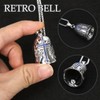 Montrestar Guardian Bell Motorcycle Lucky Charm with Keyring for Motorcycle