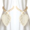 Curtain Rope Tiebacks,2 Pack Macrame Curtain Tieback -Shaped Curtain Holdbacks,Boho