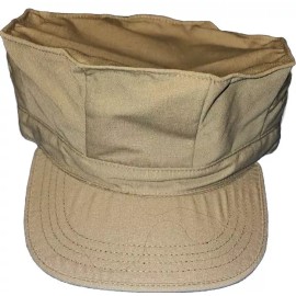 True Spec 8 Point Khaki Double Ply Marine Corp Style Hat Size 6 1/2
