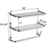 2-Tier Towel Rack Floating Shelf with Towel Bar, 30-Inch W
