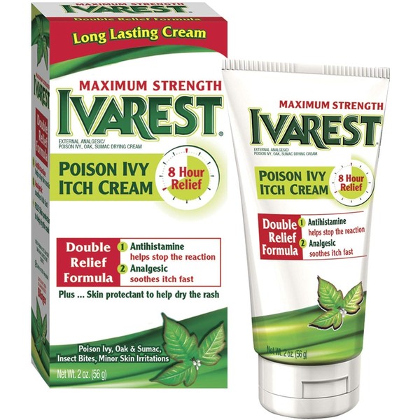 Ivarest Maximum Strength Poison Ivy Itch Relief Medicated Anti-Itch Cream 2 OZ