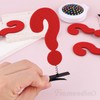 Framendino, 20 Pack Red Question Mark Hair Clips Funny Barrettes