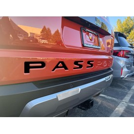 LimitlessParts Rear Inserts Tailgate Letters fit 2025 2026 Compatible with Passport Models, 3D Raised & Strong Adhesive Abs Plastic Rear Emblems Decals Letters, NOT Thin Decals- Gloss Black