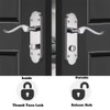 Probrico Chrome Internal Door Handle with Lock, Bathroom Door Lock,