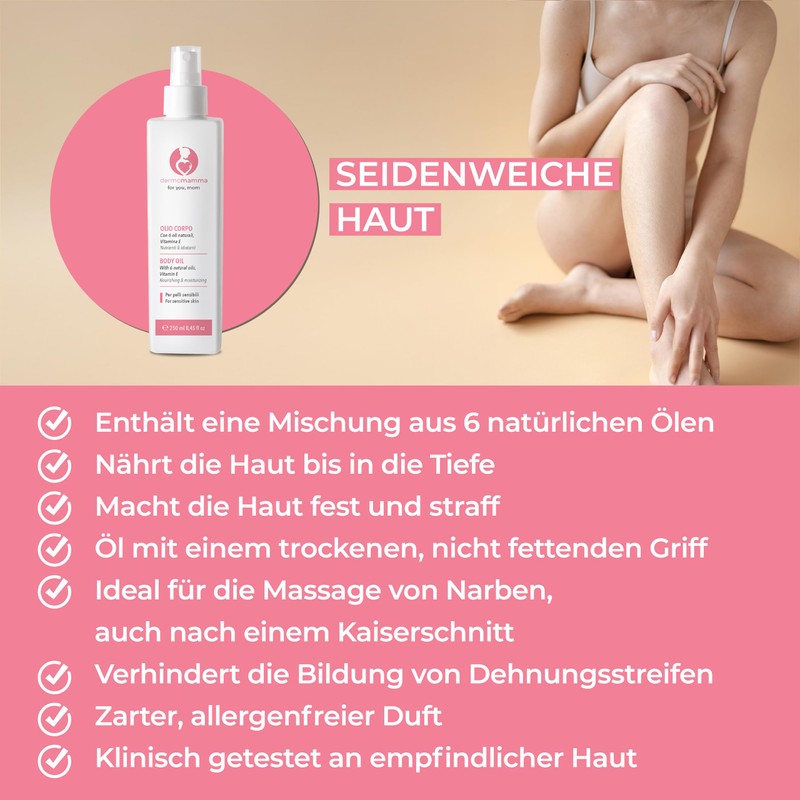 DERMOMAMMA Dry Body Oil - 100 ml - For Pregnant