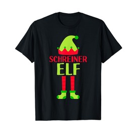 Christmas Elf Carpenter's Elf T-Shirt, black