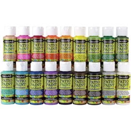 DecoArt Patio Paint Outdoor Acylic, Set of 18 Colors, 2 fl oz