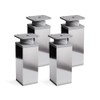 Furniture feet MFV1-CH. Colour: Chrome, Square profile: 40 mm x